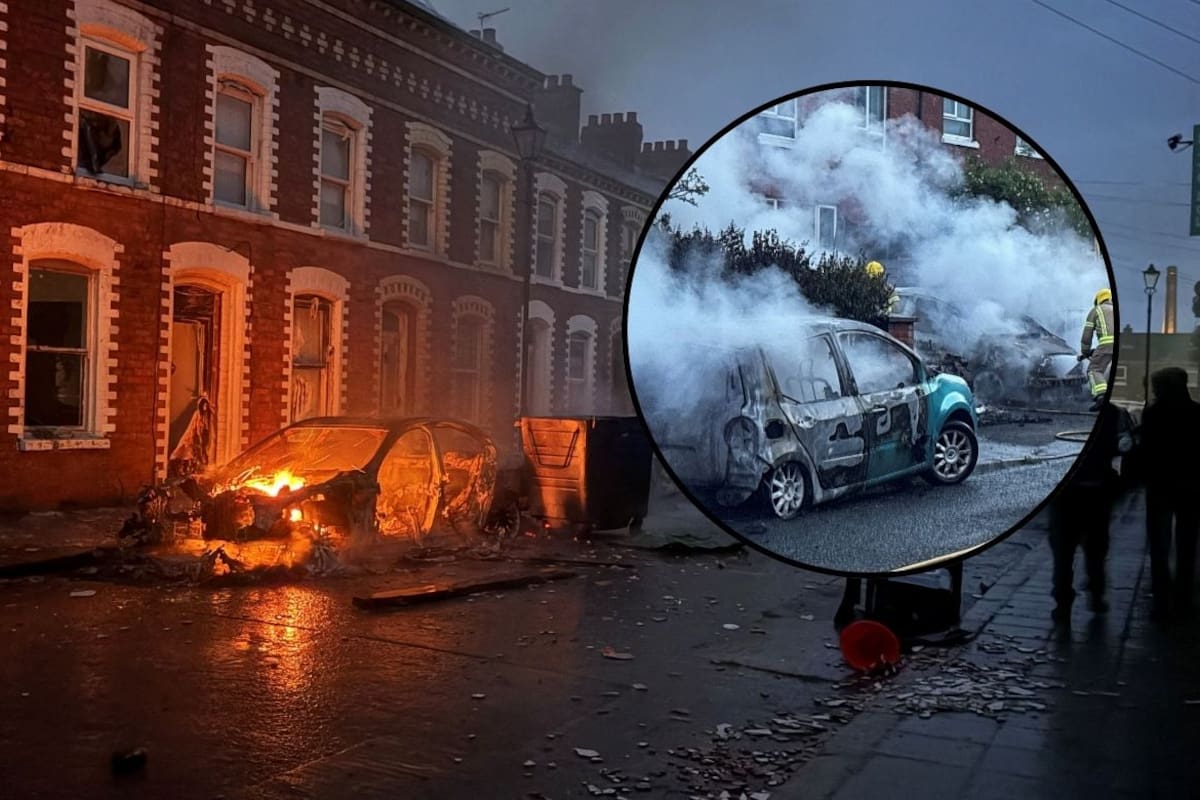 Disturbios antiinmigrantes con viviendas y autobuses quemados en Irlanda del Norte tras ataque con cuchillo de un hombre sudanés; cierran escuelas y suspenden transporte público como medida de seguridad
