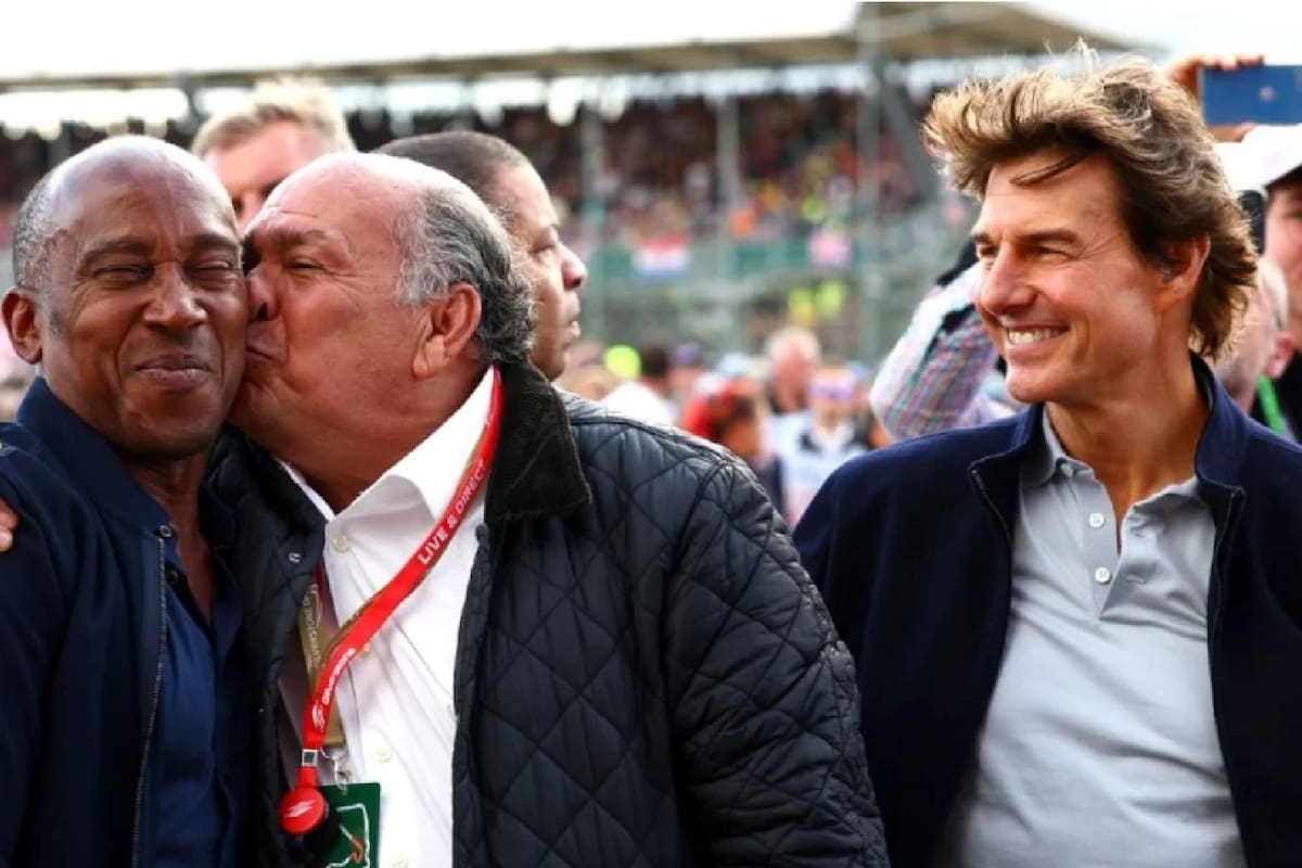 Papá de "Checo" Pérez explica la famosa fotografía donde besa al papá de Hamilton e ignora a Tom Cruise