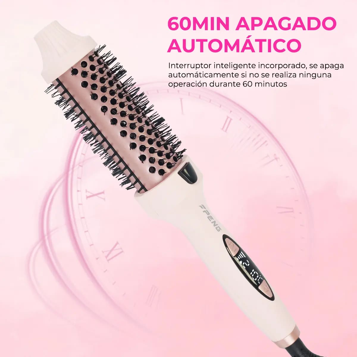 El cepillo térmico tiene la función de apagarse automáticamente, después de 60 minutos de estar encendido. | Foto: Mercado Libre