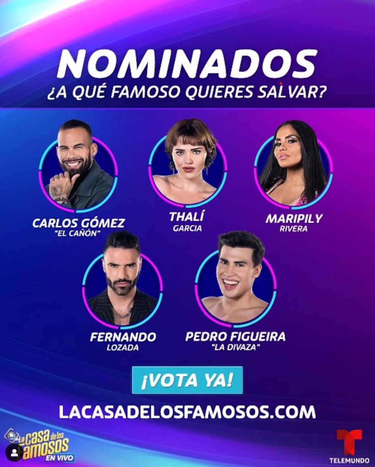 Estos eran los nominados antes de que Clovis decidiera salvar a Carlos.