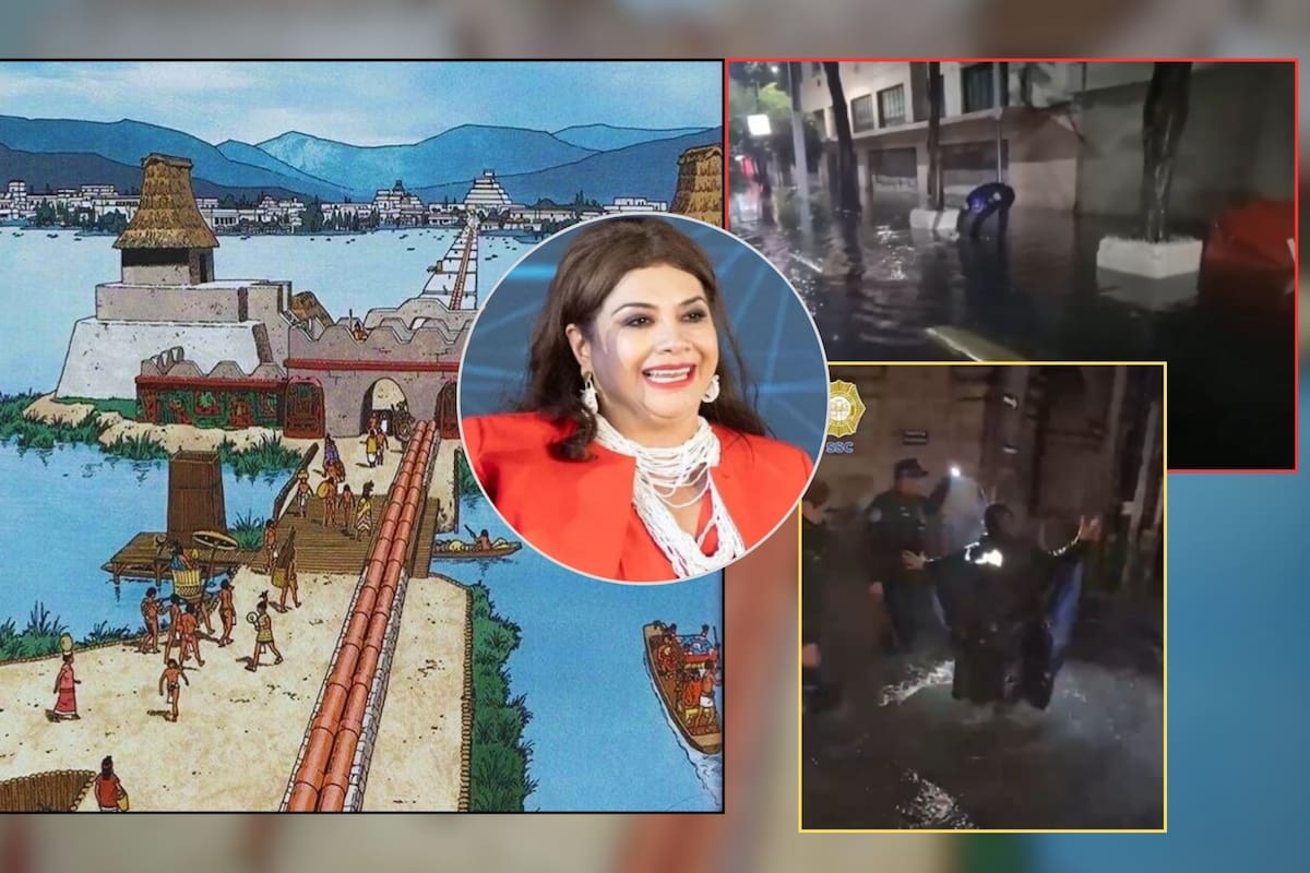 Lluvia en el Zócalo de la CDMX fue la más intensa en 73 años; critican a Clara Brugada por “convertir la ciudad de nuevo en Tenochtitlán” por falta de mantenimiento (VIDEOS)