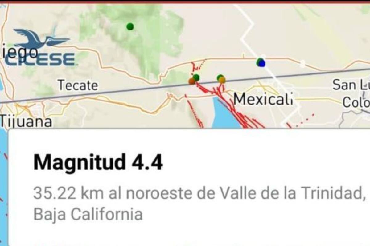Se registra sismo de 4.4 grados en Ensenada sin reporte de daños