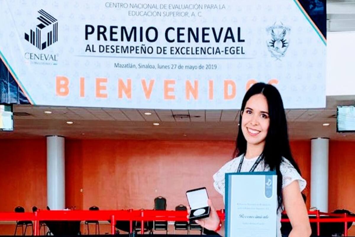 Andrea Gómez, ganadora del premio Ceneval y nutrióloga sobresaliente