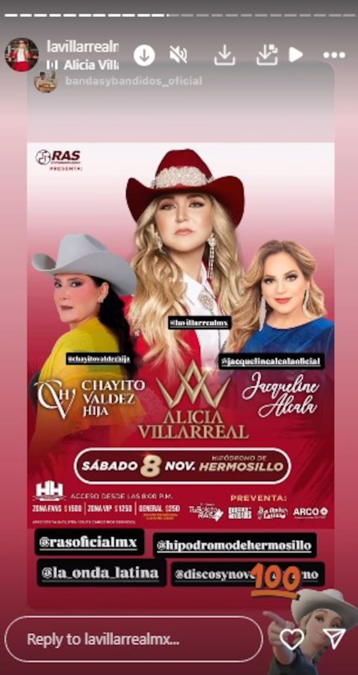 Alicia Villarreal confirma presentación en Hermosillo