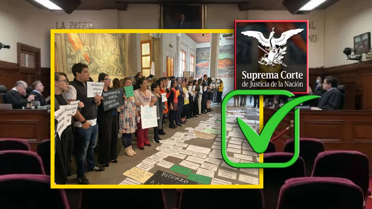 Trabajadores de la Suprema Corte se unen al paro nacional contra la Reforma Judicial de AMLO. FOTO: Especial