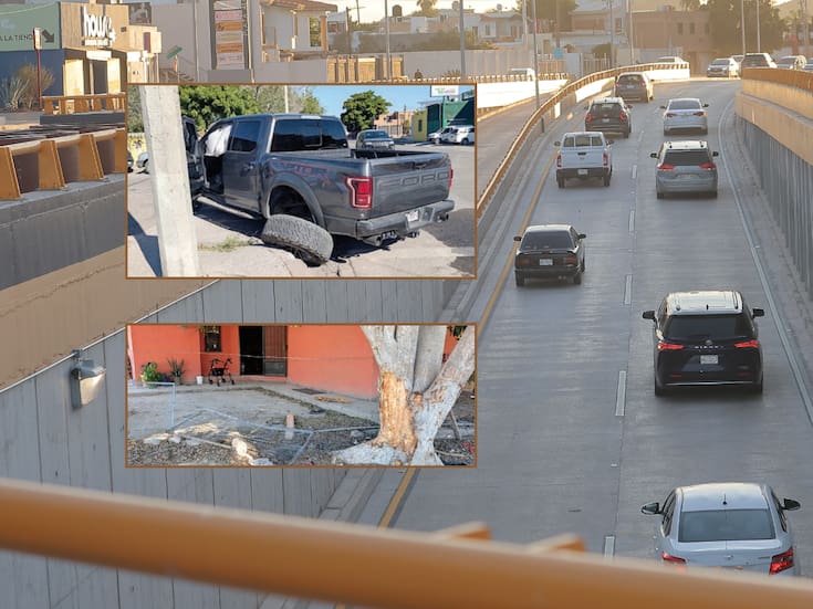 Se registraron cinco choques automovilísticos, uno de ellos en el área del paso a desnivel; estos dejaron a tres personas lesionadas