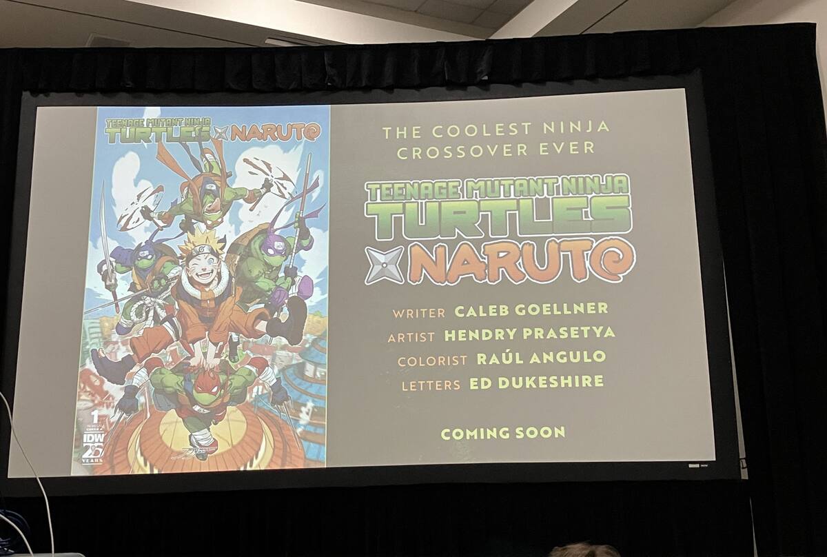 Imagen de la portada del primer comic de Teenage Mutant Ninja Turtle - Naruto.