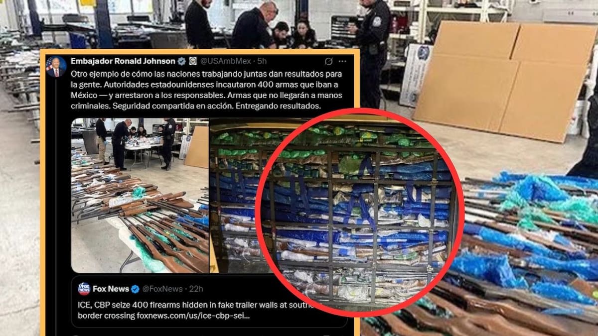 Estados Unidos incauta en Texas arsenal de 400 armas que se dirigían a México; embajador estadounidense celebra operativo exitoso