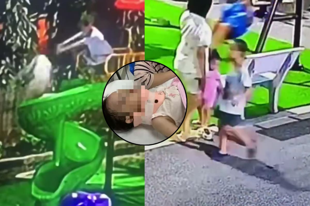 Niño con autismo empujó a una menor desde un tobogán de aproximadamente 1.5 metros de altura, provocándole lesiones severas; el padre de la víctima busca que el niño y su familia respondan por lo ocurrido