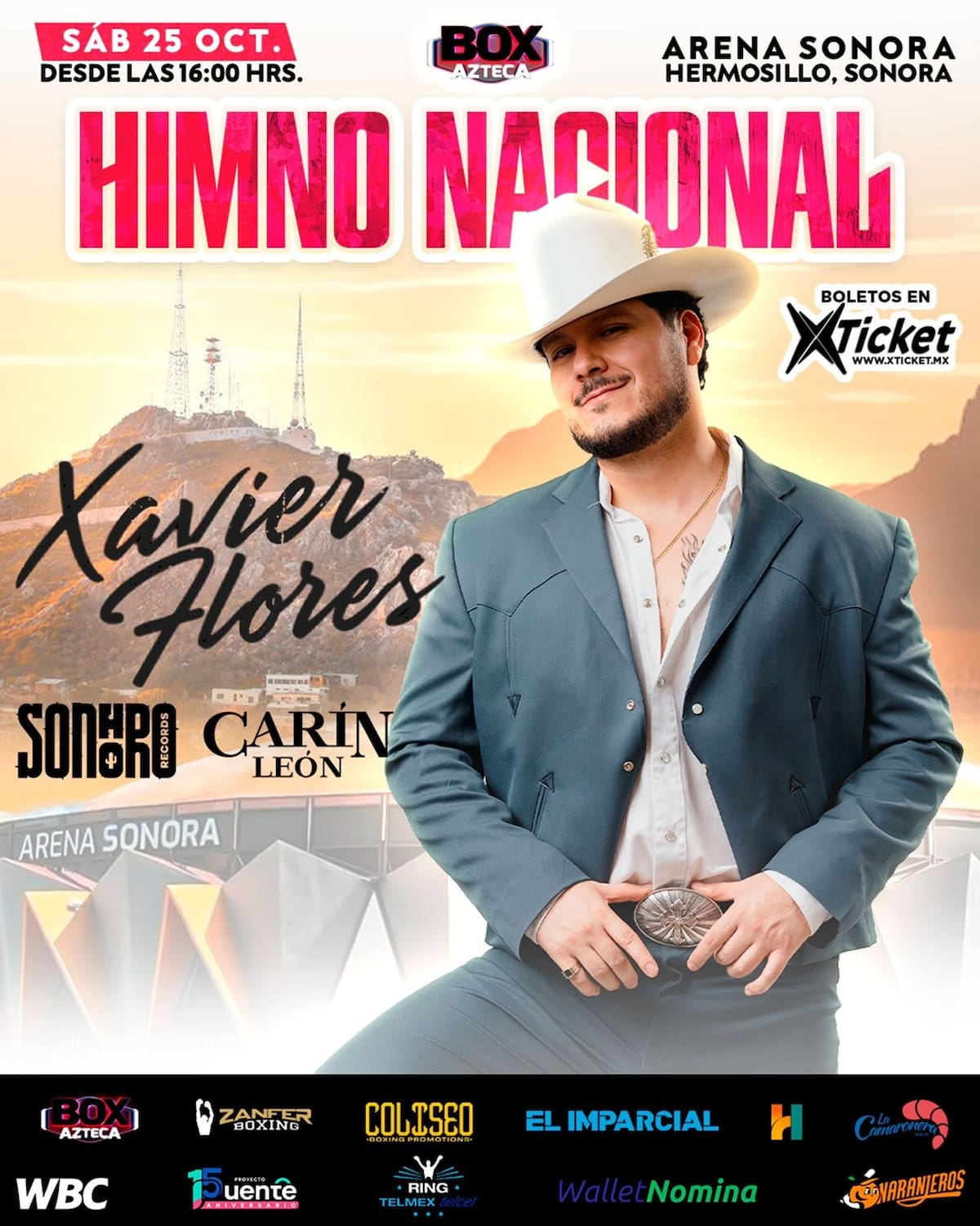 El talento de Sonhoro Records, Xavi Flores, será el encargado de entonar el Himno Nacional Mexicano antes de la gran pelea. (Foto: Cortesía)