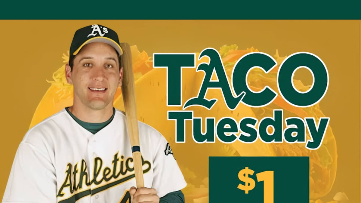 Erubiel Durazo y su divertido comercial de tacos con los Atléticos de Oakland