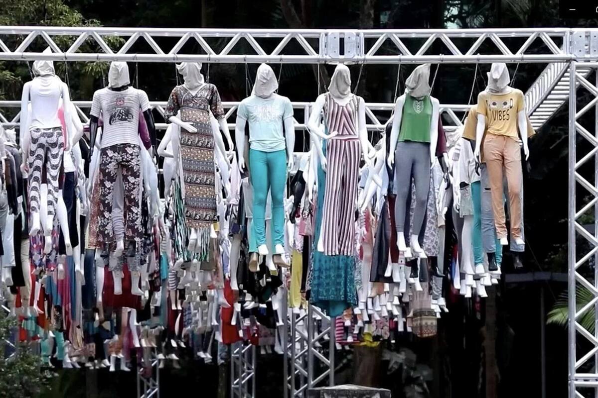 Exposición de maniquíes en Sao Paulo conmemora a las víctimas del covid-19