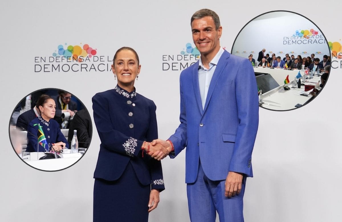 La presidenta afirmó que coincide con el mandatario español y señaló que “la derecha es el odio, la discriminación y el clasismo”, tras su primera reunión bilateral en España. | Foto: Presidencia