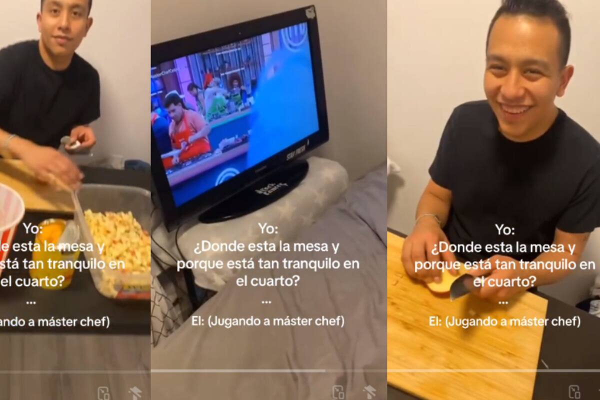 VIRAL: joven se sorprende al encontrar a su novio “jugando” a MasterChef en su cuarto