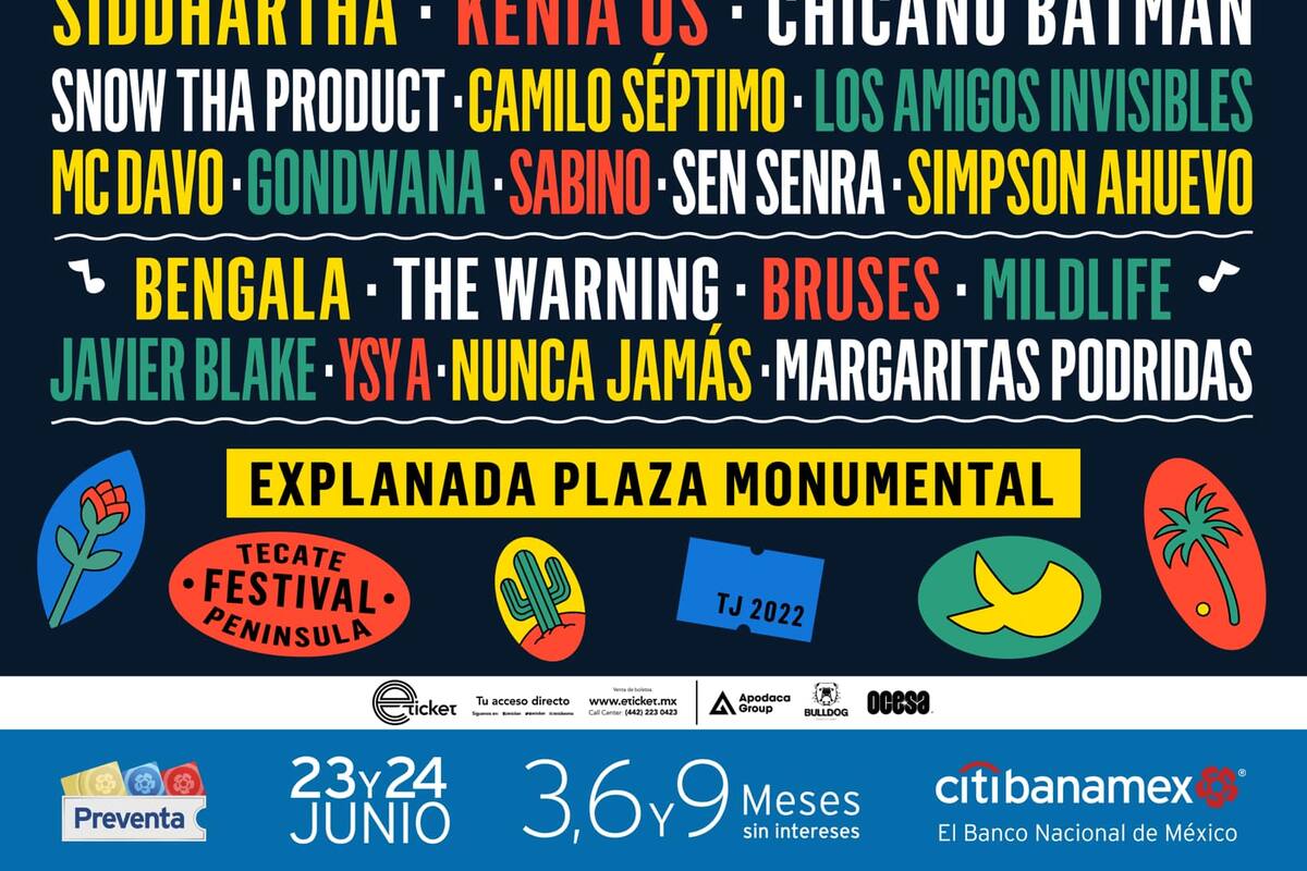 Tecate Península Tijuana: Kenia Os, Siddharta, Los fabulosos Cadillacs y más