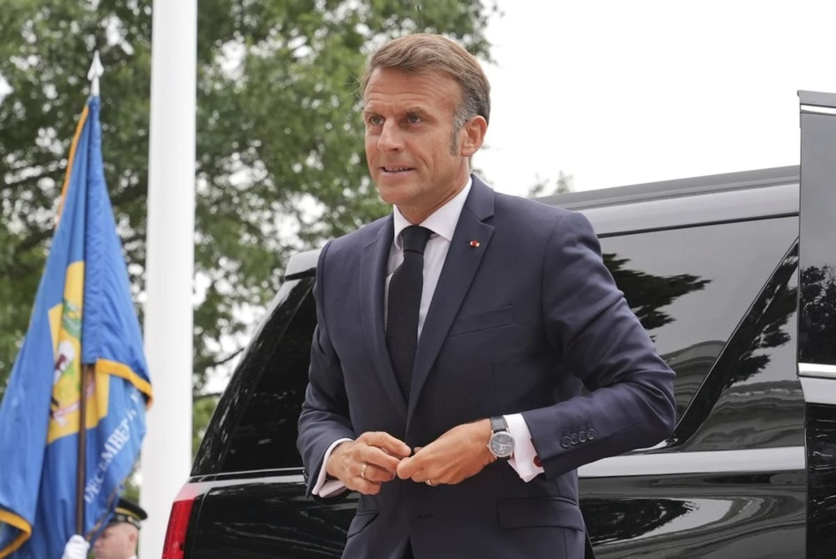 Llega el presidente francés, Emmanuel Macron, a la Casa Blanca. | Crédito: AP