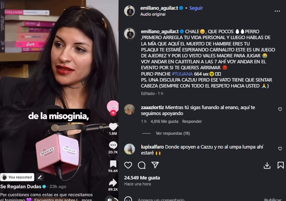Emiliano Aguilar vuelve a explotar contra Christian Nodal / Instagram @emiliano_aguilar.t