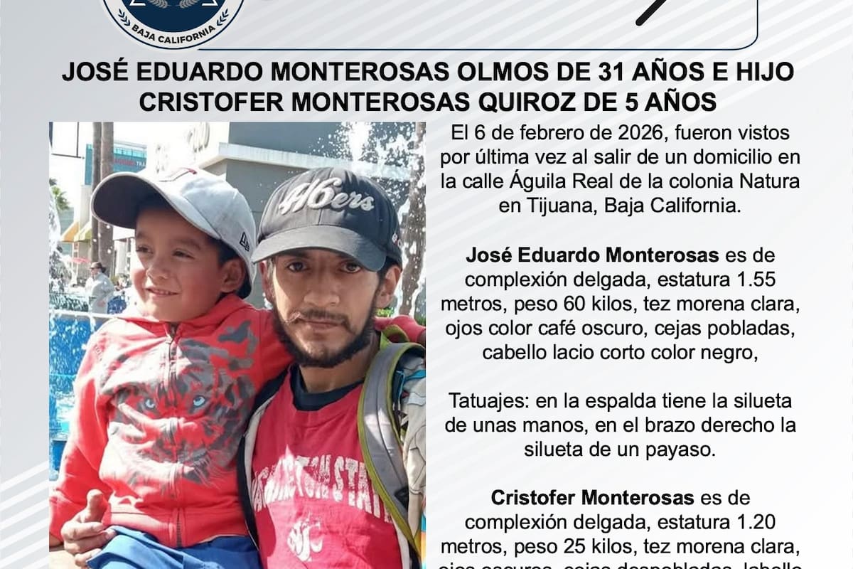 Se busca a José Eduardo Monterosas Olmos y Cristofer Monterosas Quiroz