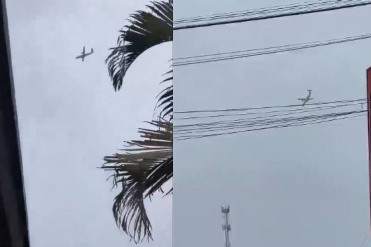 El impactante video del momento cuando cae un avión en Brasil