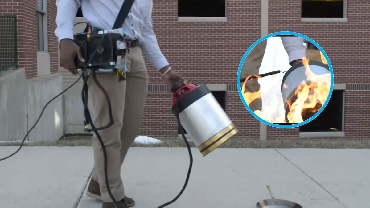 Estudiantes desarrollaron un extintor acústico capaz de apagar pequeñas llamas con ondas sonoras de baja frecuencia: así funciona el prototipo creado en George Mason University, qué demostraron sus pruebas y por qué esta tecnología todavía no puede sustituir a los extintores convencionales en incendios reales
