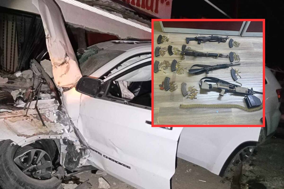 Capturan a dos individuos y aseguran arsenal en operativo conjunto en Caborca