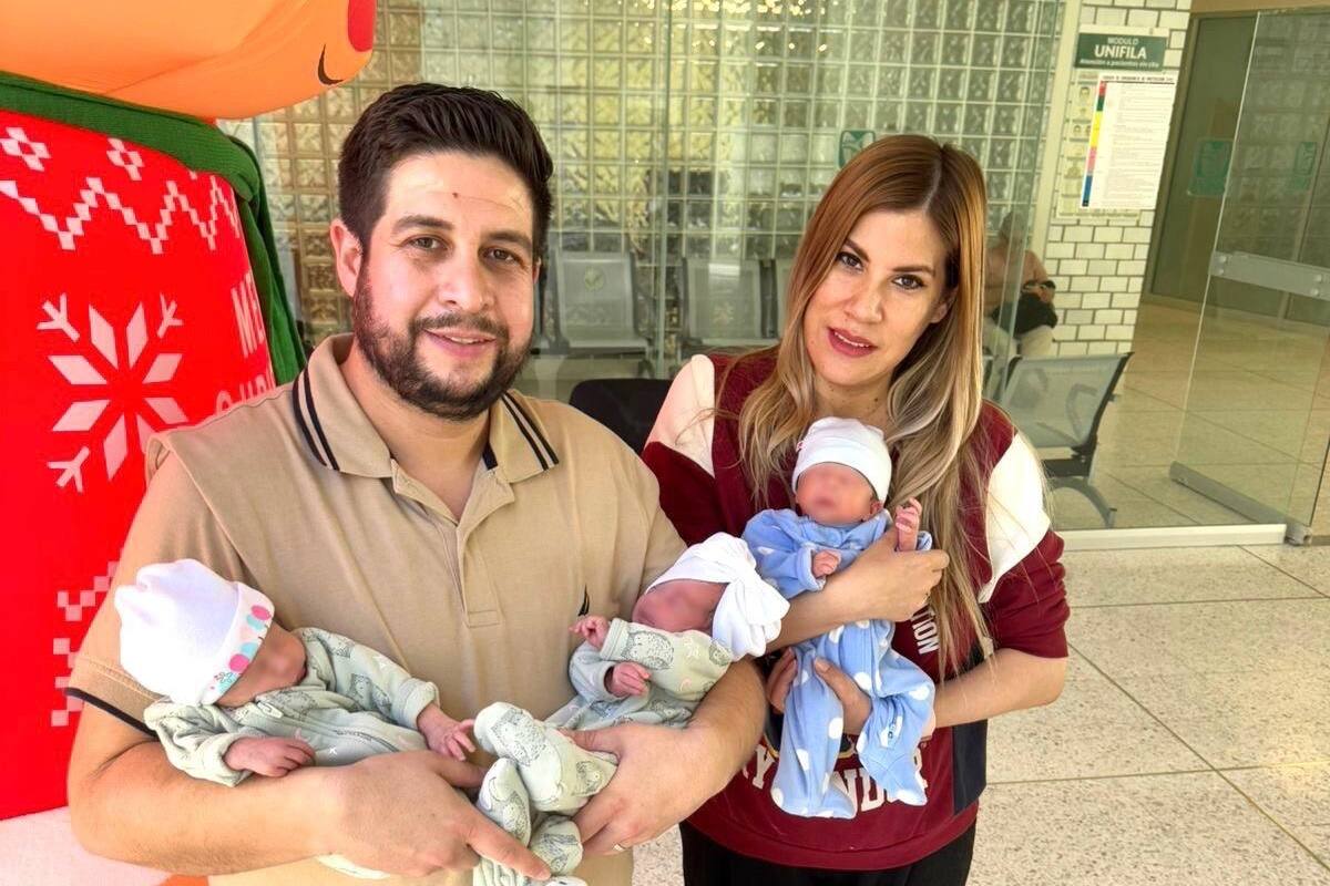 Nacen trillizos en el IMSS de Hermosillo; ya se encuentran en casa