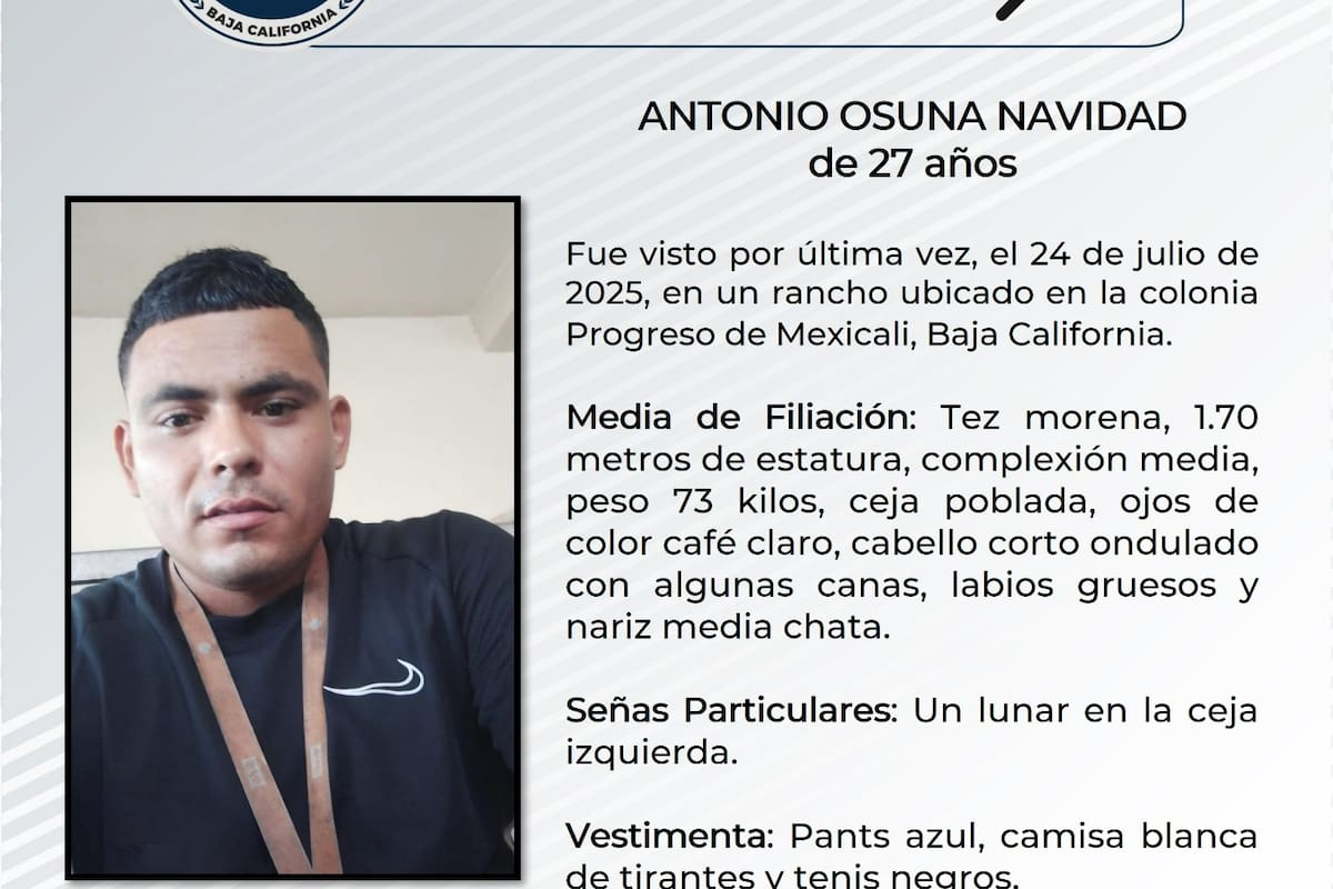 Buscan a Antonio Osuna Navidad