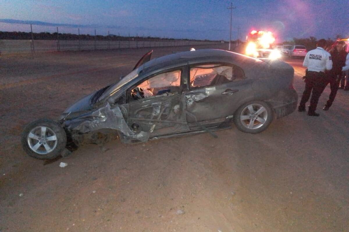 Accidente automovilístico en el Poblado Miguel Alemán dejó un saldo de dos muertos