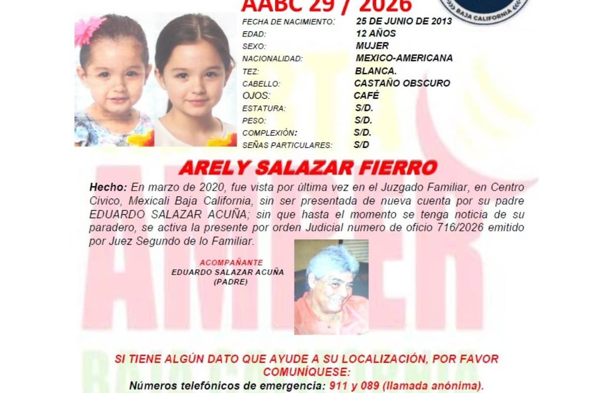 Buscan a Arely Salazar; desapareció en 2020 a los 7 años de edad