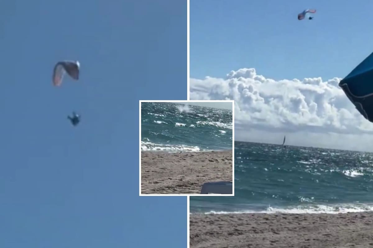 Milagro en Florida: hombre sobrevive a caída de 150 metros tras accidente en parapente motorizado, se estrella en el océano frente a Singer Island y es rescatado ileso por socorristas y bañistas