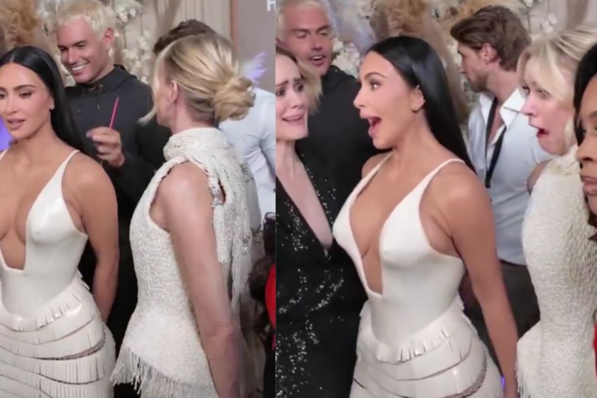 Kim Kardashian se lleva un susto por un trueno durante evento de Todo Vale en CDMX