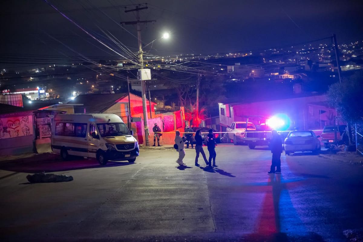 La escena quedó asegurada para las investigaciones de la Fiscalía General del Estado. Foto: Border Zoom