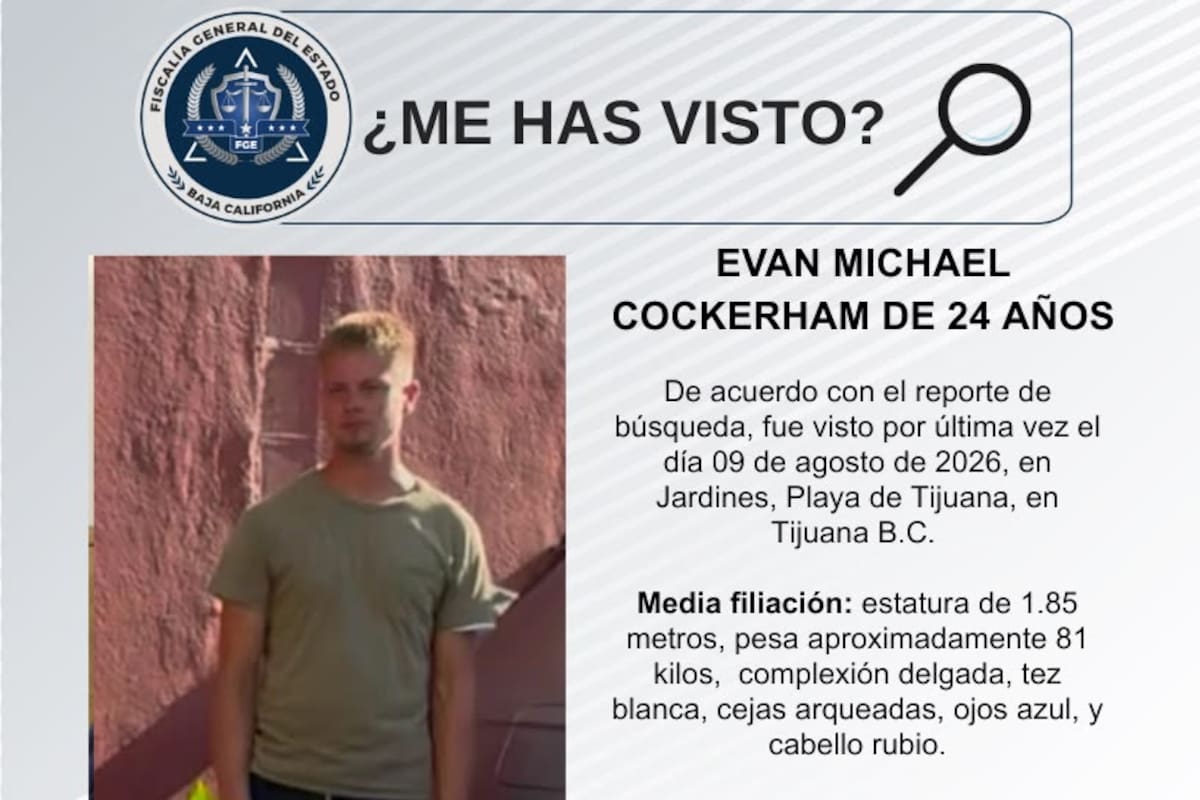 Se busca Evan Michael Cockerham de 24 años