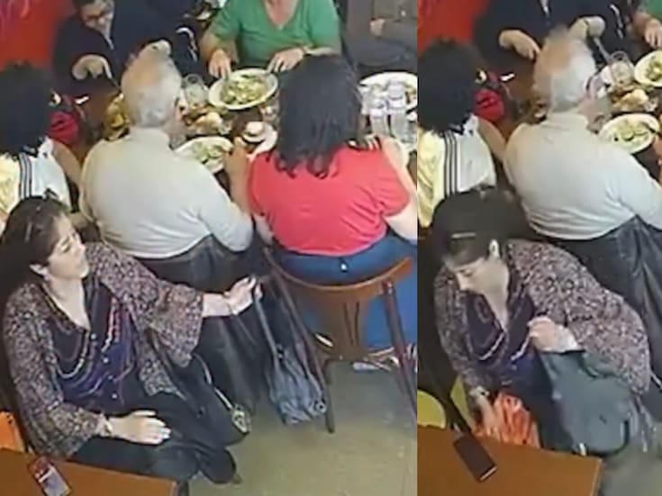 Cuidado: captan a mujer robando al esculcar sigilosamente la bolsa de otra; todo quedó grabado