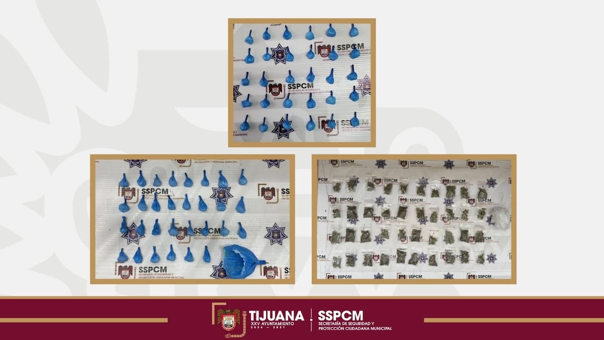 Tres personas fueron detenidas en hechos distintos tras asegurarse marihuana y presunta droga sintética durante patrullajes preventivos. Foto: Cortesía