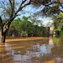 Huracán Polo inunda viviendas de pobladores de Estación Oroz y deja bajo el agua tramos carreteros entre Guaymas y Ciudad Obregón