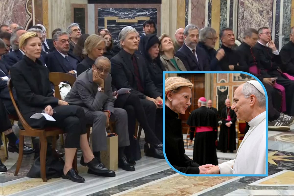 Papa León XIV reúne a estrellas de Hollywood y les dice que el cine “está en peligro”