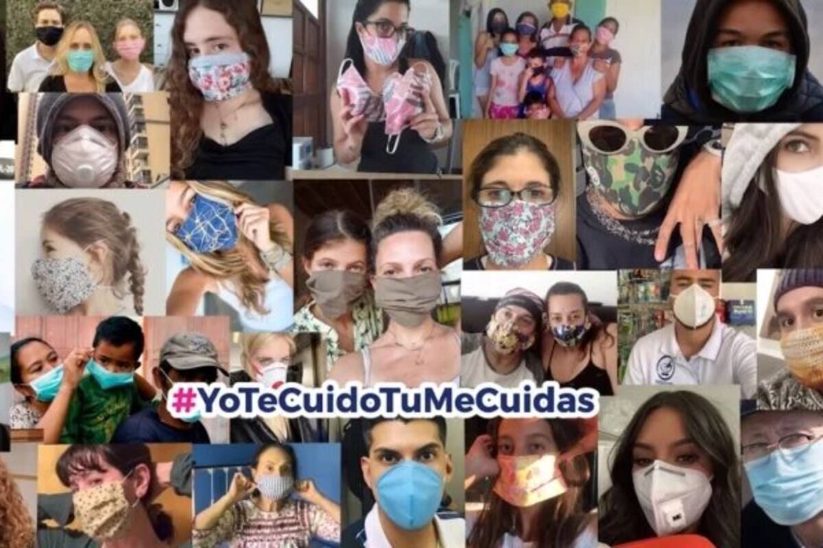 Exhibidores y distribuidores de cine enseñan hacer mascarillas