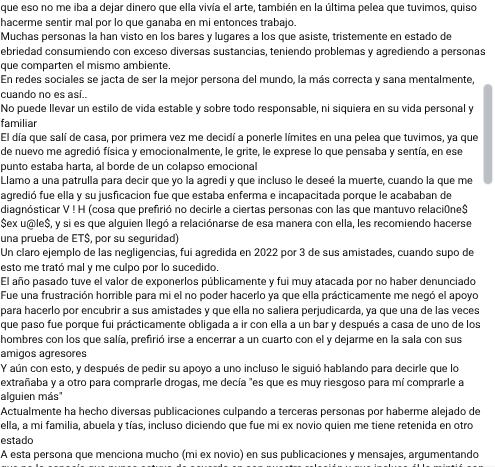 Captura de pantalla tomada de Facebook.