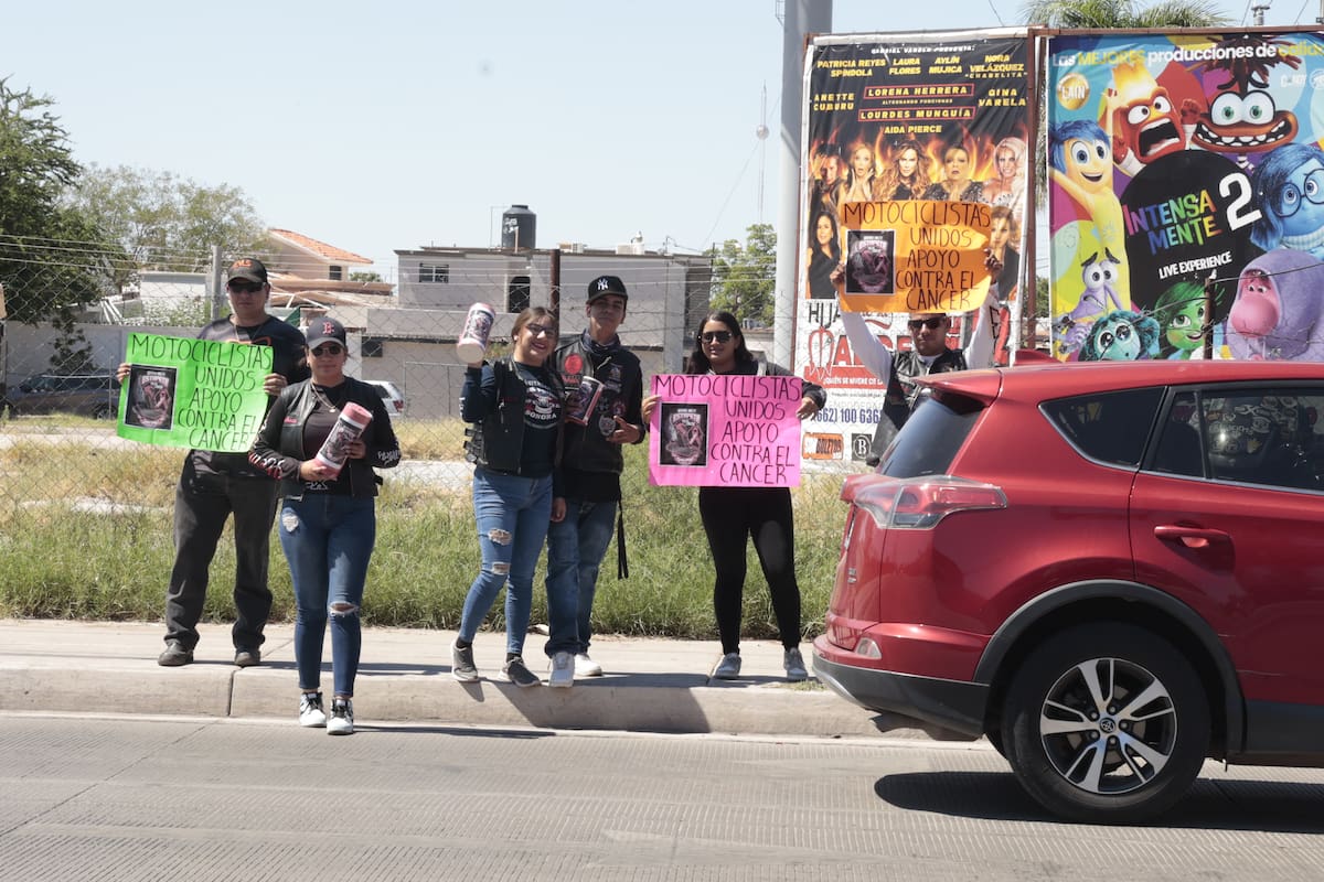 Motociclistas de Hermosillo participan en colecta nacional para combatir el cáncer