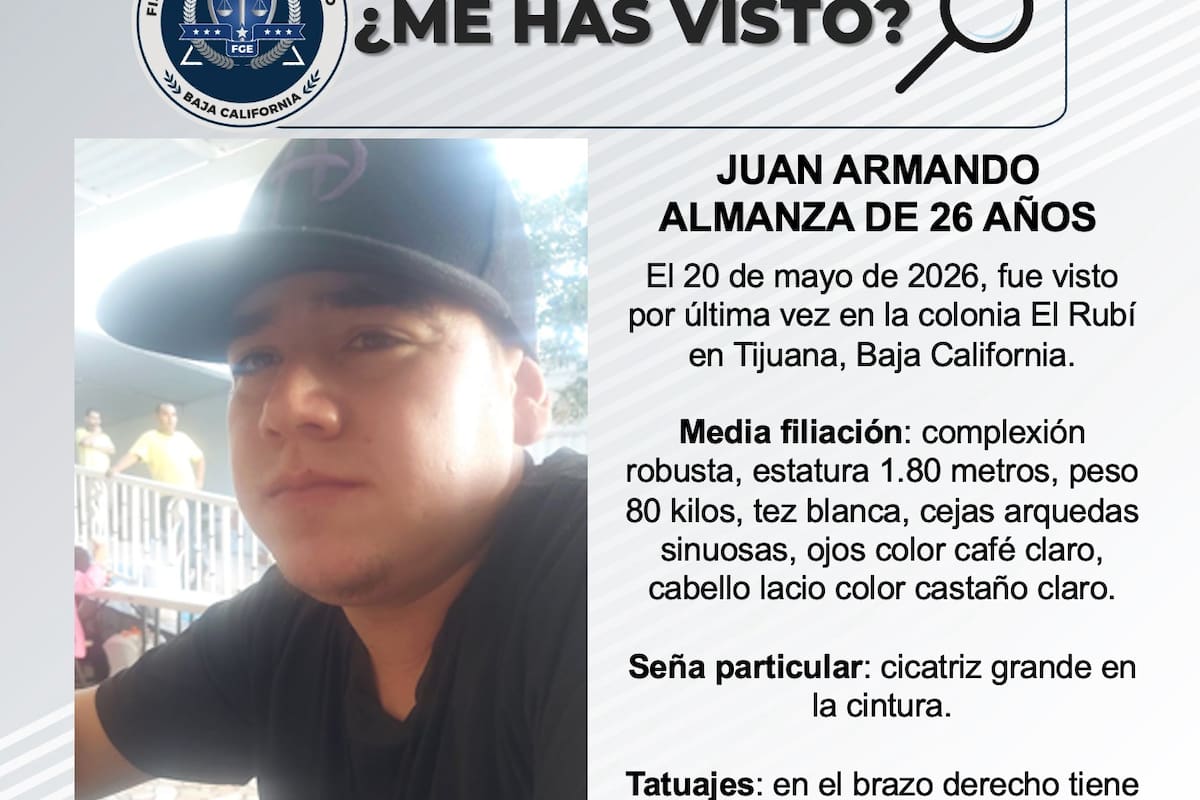 Se busca Juan Armando Almanza de 26 años de edad