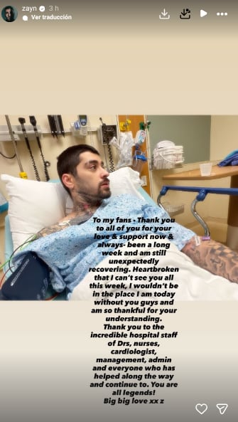 Zayn Malik es hospitalizado en plena semana de estreno de “Konnakol” y pospone promoción del álbum | Foto: IG (@zayn)