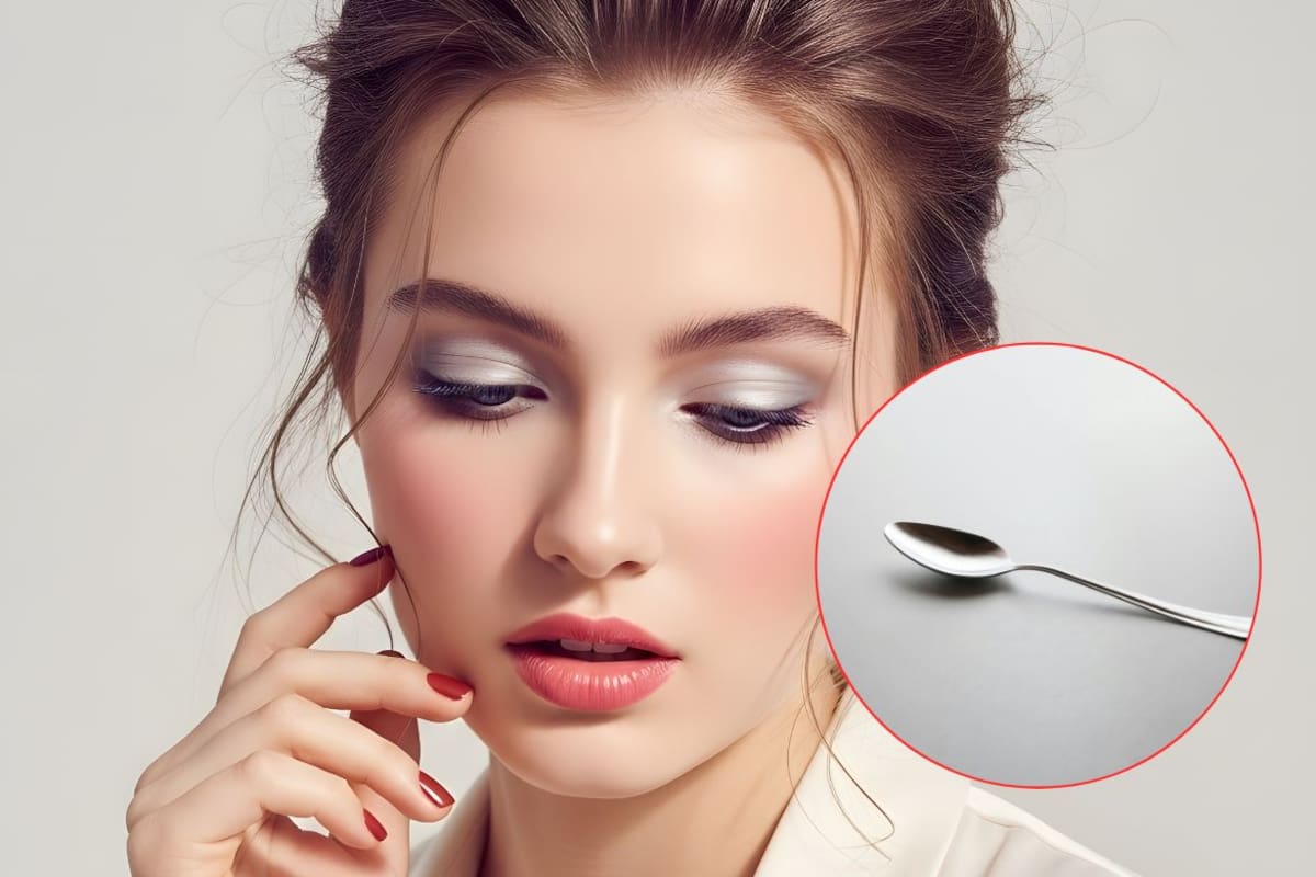 El truco de la cuchara fría para levantar el párpado sin maquillaje