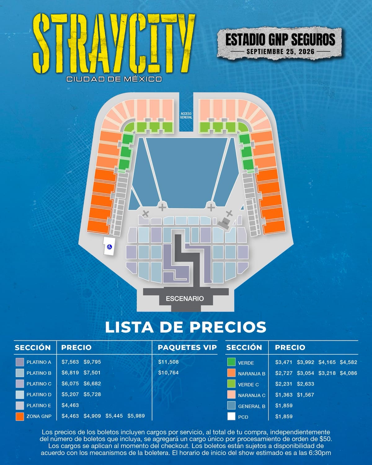 Boletos van desde 1,363 pesos hasta paquetes VIP de más de 11 mil pesos en el Estadio GNP Seguros. | Foto: Ocesa K-pop