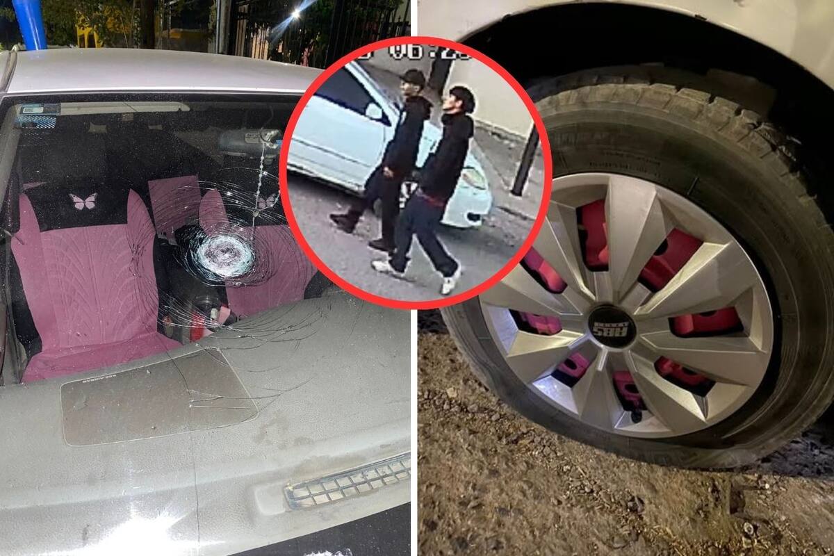 Un adolescente de 16 años fue detenido por dañar varios vehículos al norte de Hermosillo. Fotos: cortesía