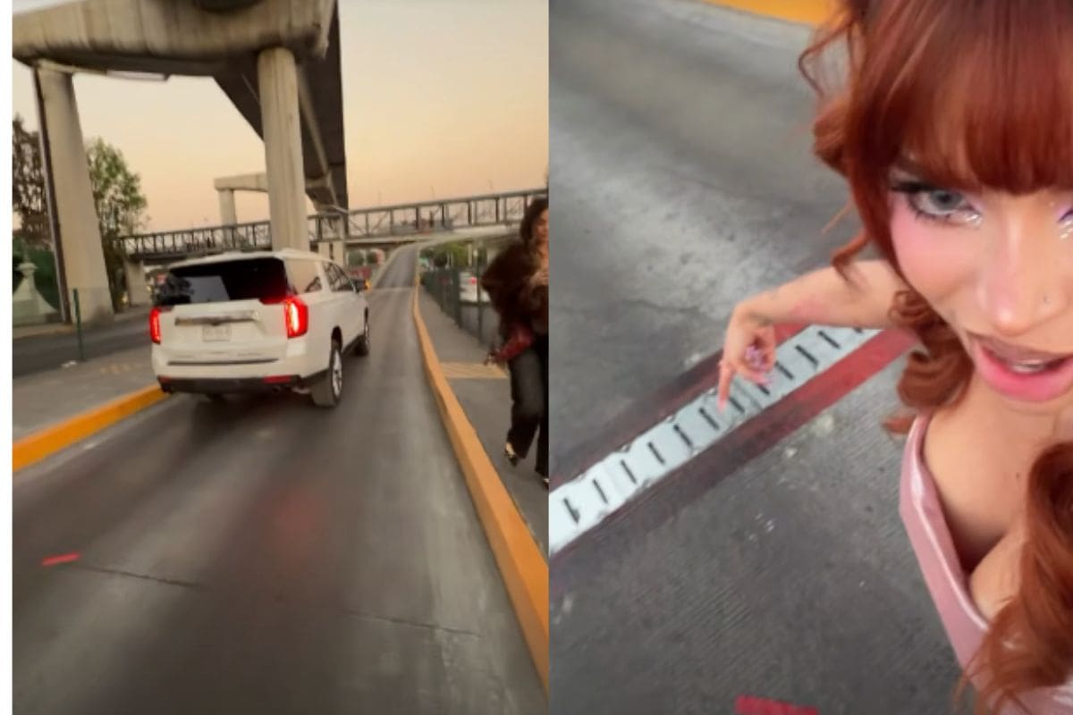 Yeri Mua denuncia ponchadura de llantas en el segundo piso del Periférico rumbo al concierto de El Malilla