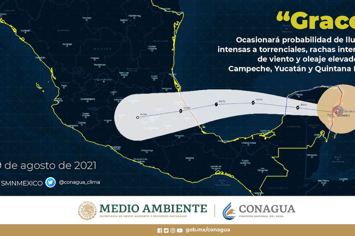 Tormenta tropical Grace: Cuál es la trayectoria y qué estados afectará