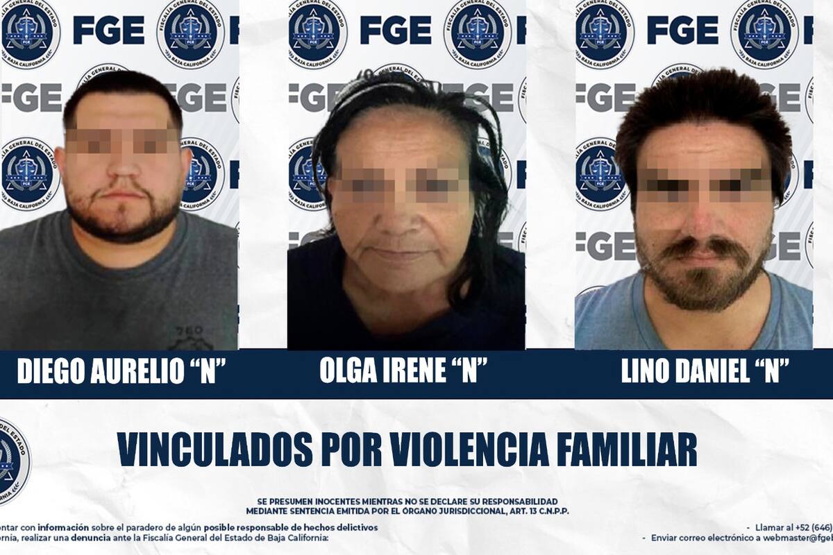 Tres personas permanecerán en prisión preventiva por violencia familiar