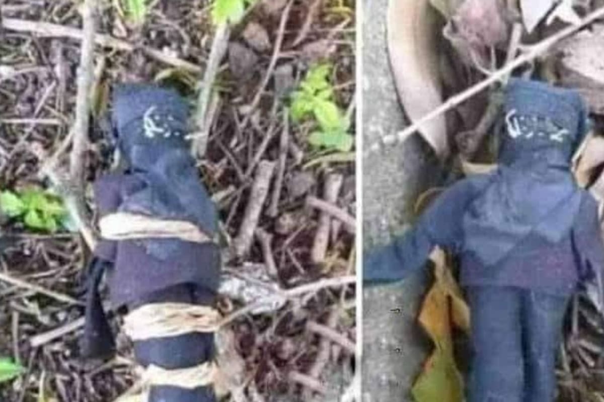 VIRAL: Joven se encontró un muñeco vudú en un parque con mensaje atado y su reacción causó asombro