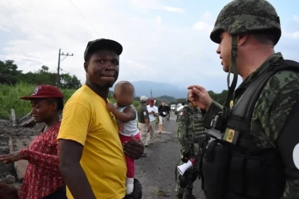 Caravana migrante es detenida por INM y Guardia Nacional